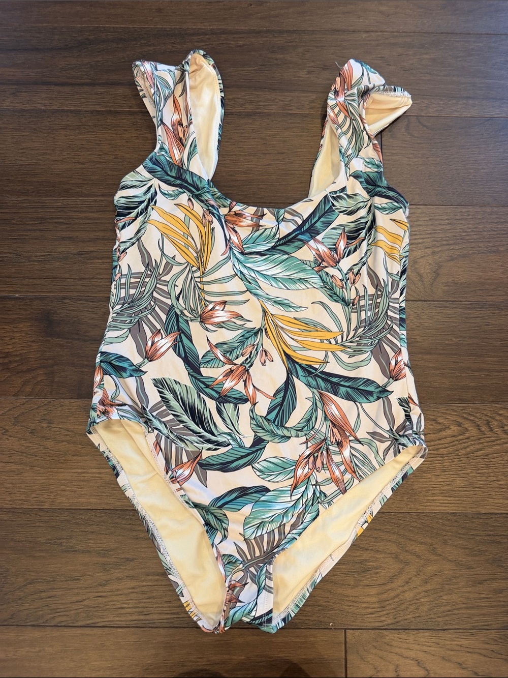 Vici Tropical Leaf Print One-Piece Swimsuit XL - C27-120